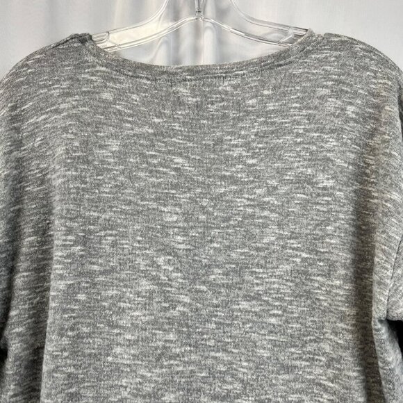 Design History Women’s Long Sleeve Ruched Tied Sweater Gray Heathered S Soft - Picture 6 of 8